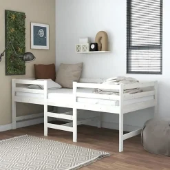 Vidaxl Cadre de lit Blanc 90x200 cm Bois de pin massif 833096* Lit Simple