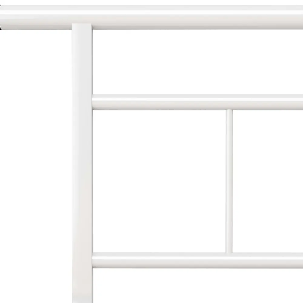 Vidaxl Cadre de lit Blanc Métal 180x200 cm* Sommier