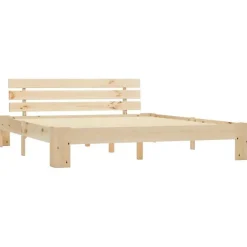 Vidaxl Cadre de lit Bois de pin massif 160 x 200 cm* Sommier