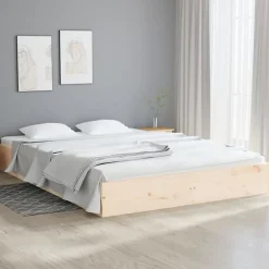 Cadre de lit Bois massif 140x200 cm 820042>Vidaxl Hot