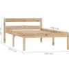 Vidaxl Cadre de lit Bois de pin massif 100 x 200 cm* Lit Simple
