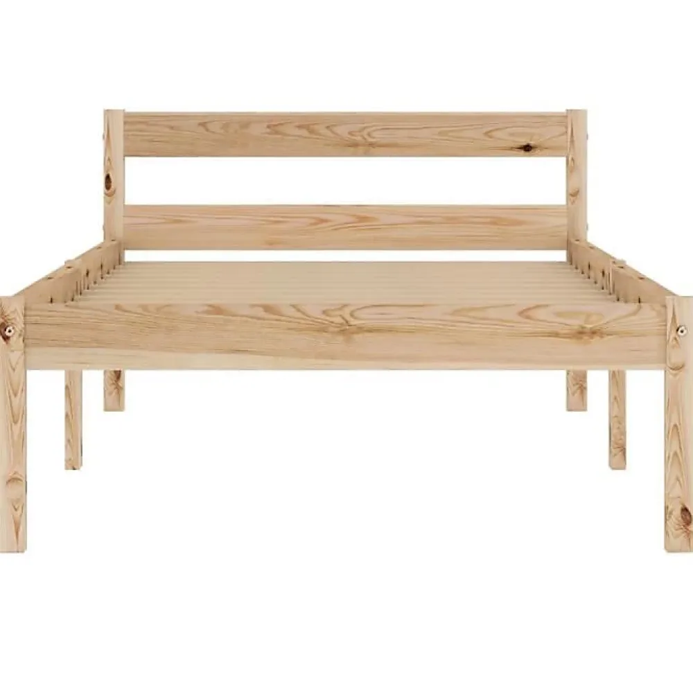 Vidaxl Cadre de lit Bois de pin massif 100 x 200 cm* Lit Simple