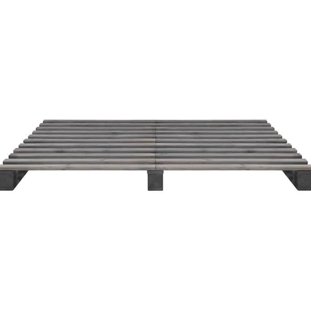 Cadre de lit de palette Gris Bois de pin massif 160 x 200 cm>Vidaxl Best