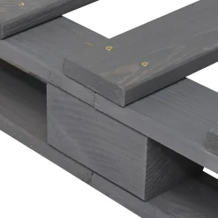 Cadre de lit de palette Gris Bois de pin massif 160 x 200 cm><noscript><img width=