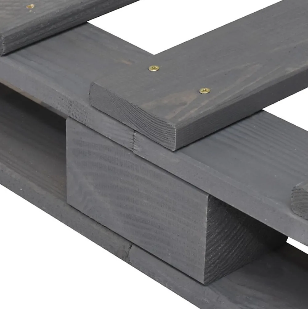 Cadre de lit de palette Gris Bois de pin massif 160 x 200 cm>Vidaxl Best