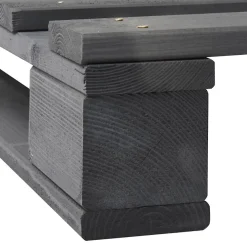 Cadre de lit de palette Gris Bois de pin massif 160 x 200 cm><noscript><img width=