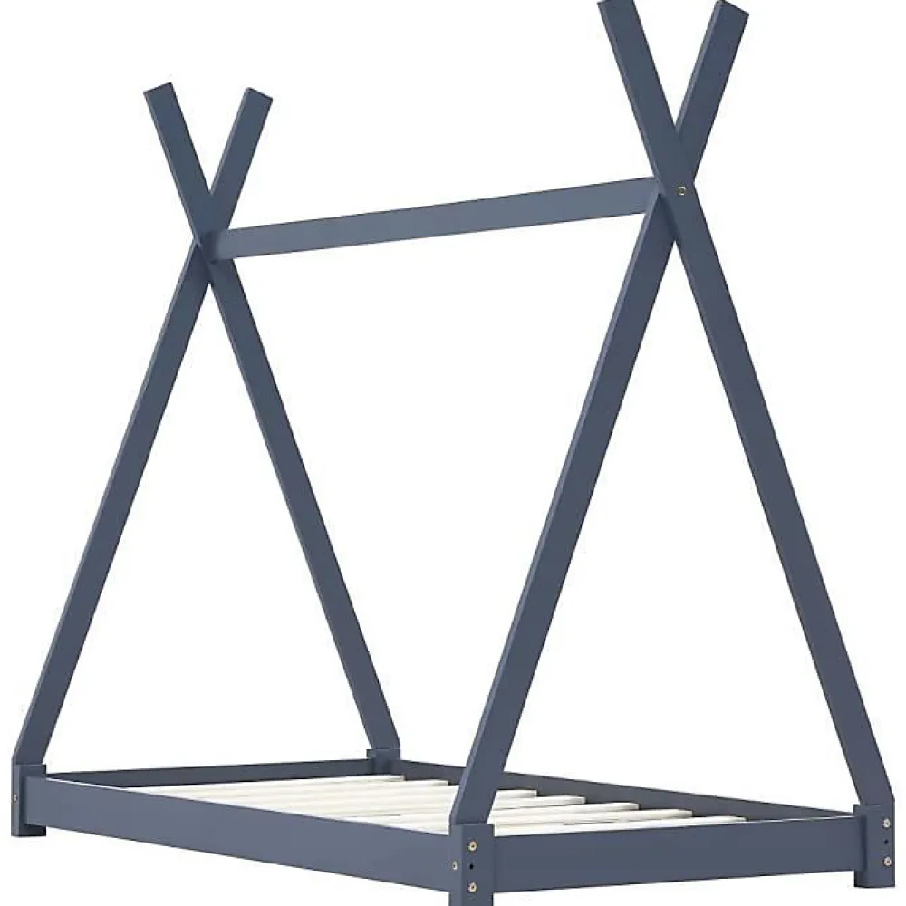 Cadre de lit d'enfant Gris Bois de pin massif 70x140 cm>Vidaxl Hot