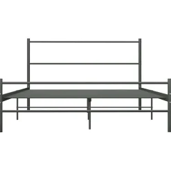 Cadre de lit Gris Métal 160 x 200 cm><noscript><img width=