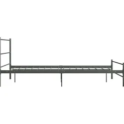 Cadre de lit Gris Métal 160 x 200 cm><noscript><img width=