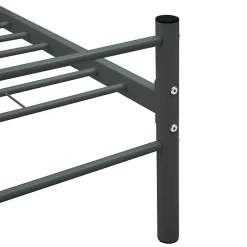 Cadre de lit Gris Métal 160 x 200 cm><noscript><img width=