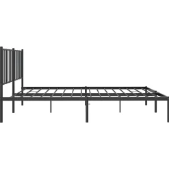 Vidaxl Cadre de lit métal avec tête de lit noir 120x190 cm 350861* Sommier