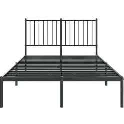 Vidaxl Cadre de lit métal avec tête de lit noir 120x190 cm 350861* Sommier
