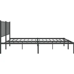 Vidaxl Cadre de lit métal avec tête de lit noir 120x190 cm 350861* Sommier