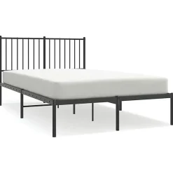Vidaxl Cadre de lit métal avec tête de lit noir 120x190 cm 350861* Sommier