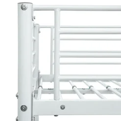 Cadre de lit superposé Blanc Métal 140x200 cm/90x200 cm><noscript><img width=