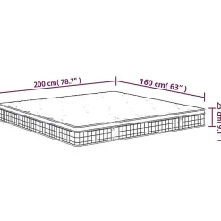 Vidaxl Matelas à ressorts bonnell moyen 160x200 cm 3206388* Matelas