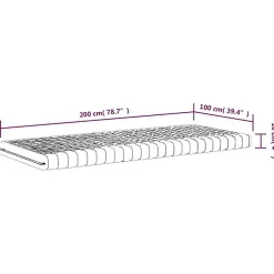 Vidaxl Matelas en mousse blanc 100x200 cm 7 zones dureté 20 ILD 356353* Matelas