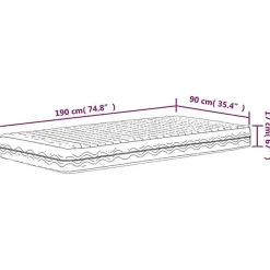Vidaxl Matelas en mousse blanc 90x190 cm dureté H2 H3,matelas de lit,matelas rafraîchissant,matelas souple,matelas 356339* Matelas