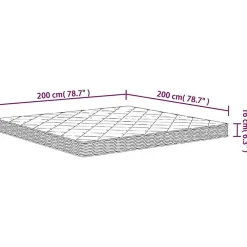 Vidaxl Matelas en mousse moyennement doux 200x200 cm 373039* Matelas