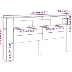 Tête de Lit à LED, Accessoire de Lit, Tête de Cadre de Lit, Meuble de Chambre à Coucher, Chêne Sonoma 837367><noscript><img width=
