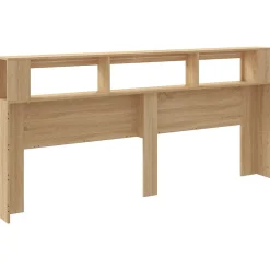 Tête de Lit à LED, Panneau avec Rangement, Accessoire de Lit, Tête de Cadre de Lit Chambre, Chêne Sonoma 837374><noscript><img width=
