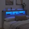 Tête de Lit à LED, Panneau avec Rangement, Accessoire de Lit, Tête de Cadre de Lit Chambre, Sonoma Gris 837363>Vidaxl Sale