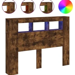 Vidaxl Tête de Lit à LED, Tête de Cadre de Lit, Accessoire de Lit Double, Meuble de Chambre à Coucher Maison Intérieur, 837348* Tête De Lit