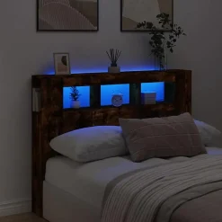 Vidaxl Tête de Lit à LED, Tête de Cadre de Lit, Accessoire de Lit Double, Meuble de Chambre à Coucher Maison Intérieur, 837348* Tête De Lit