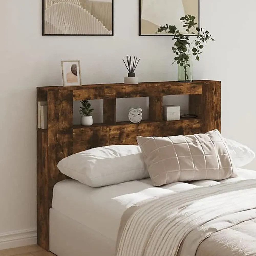 Vidaxl Tête de Lit à LED, Tête de Cadre de Lit, Accessoire de Lit Double, Meuble de Chambre à Coucher Maison Intérieur, 837348* Tête De Lit