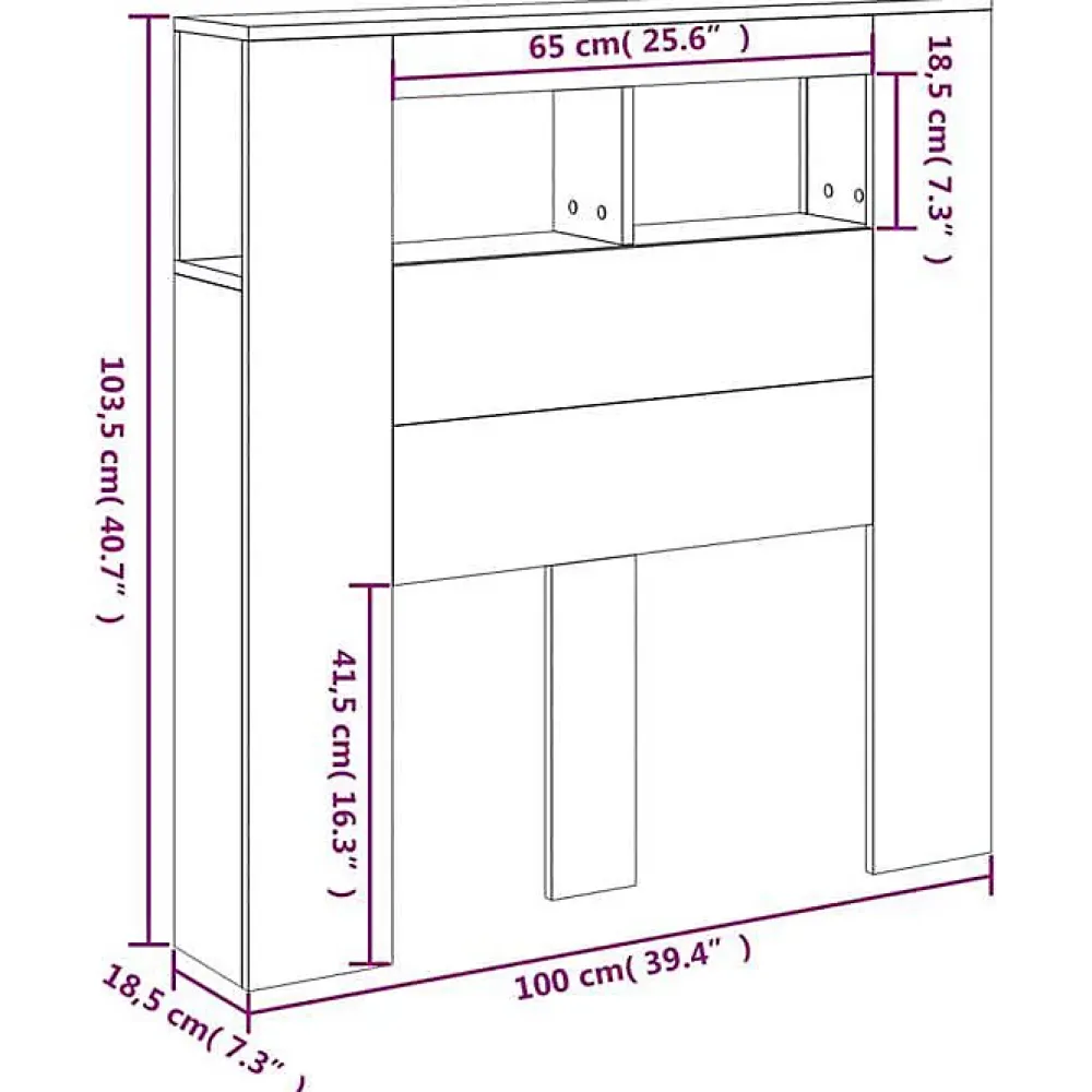 Vidaxl Tête de Lit à LED, Tête de Cadre de Lit, Accessoire de Lit Simple, Meuble de Chambre à Coucher Maison Intérieur, Noir 83733* Tête De Lit
