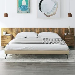 Tête de lit avec armoires Chêne fumé Bois d'ingénierie 3115737>Vidaxl Online