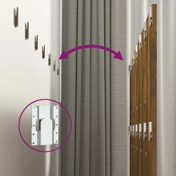Vidaxl Tête de lit avec armoires Chêne fumé Bois d'ingénierie 3115761* Tête De Lit