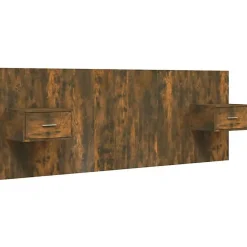 Tête de lit avec armoires Chêne fumé Bois d'ingénierie 3115681>Vidaxl New