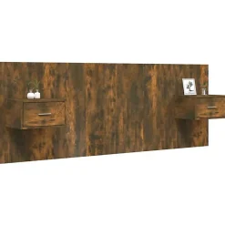 Tête de lit avec armoires Chêne fumé Bois d'ingénierie 3115681><noscript><img width=