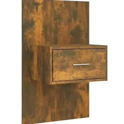 Vidaxl Tête de lit avec armoires Chêne fumé Bois d'ingénierie 3115729* Tête De Lit