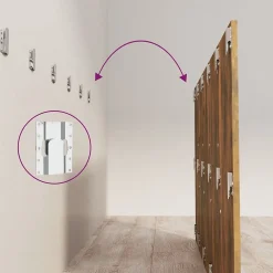 Vidaxl Tête de lit avec armoires Chêne fumé Bois d'ingénierie 3115729* Tête De Lit