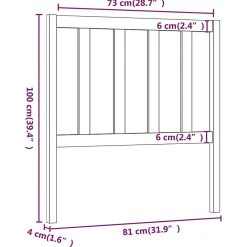 Vidaxl Tête de lit Blanc 81x4x100 cm Bois massif de pin 817716* Tête De Lit