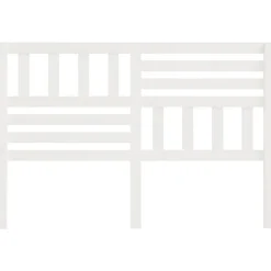 Tête de lit Blanc, 146x4x100 cm Bois massif de pin><noscript><img width=