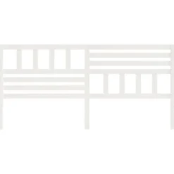 Tête de lit Blanc, 206x4x100 cm Bois massif de pin><noscript><img width=