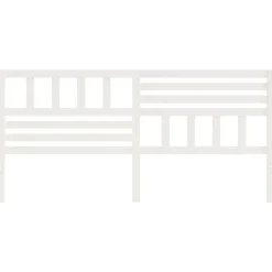 Tête de lit Blanc, 206x4x100 cm Bois massif de pin><noscript><img width=