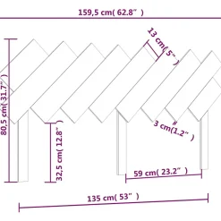Vidaxl Tête de lit Blanc 159,5x3x80,5 cm Bois massif de pin 819231* Tête De Lit