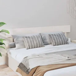 Tête de lit Blanc 204x3x81 cm Bois massif de pin 819091><noscript><img width=