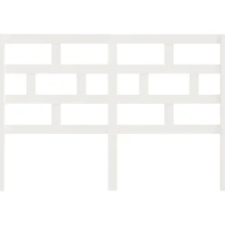 Vidaxl Tête de lit Blanc 146x4x100 cm Bois massif de pin* Tête De Lit