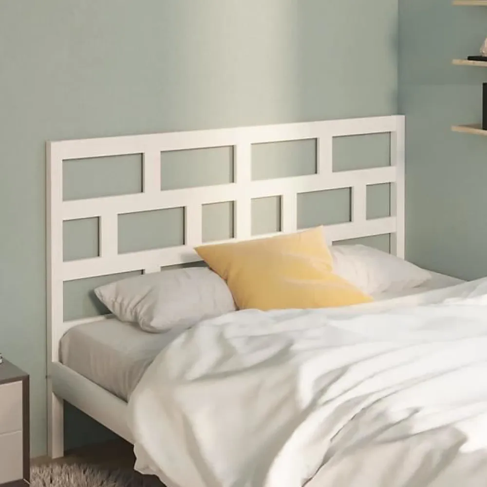 Vidaxl Tête de lit Blanc 146x4x100 cm Bois massif de pin* Tête De Lit