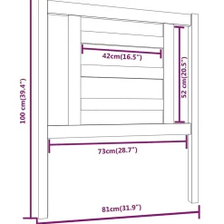 Vidaxl Tête de lit Blanc 81x4x100 cm Bois massif de pin 818796* Tête De Lit