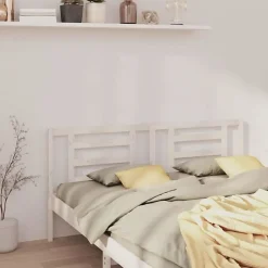 Tête de lit Blanc 206x4x100 cm Bois de pin massif 818841><noscript><img width=