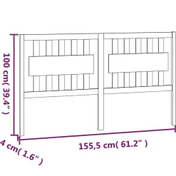 Vidaxl Tête de lit Blanc 155,5x4x100 cm Bois massif de pin 818576* Tête De Lit