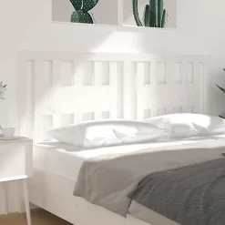 Vidaxl Tête de lit Blanc 146x4x100 cm Bois massif de pin 818671* Tête De Lit