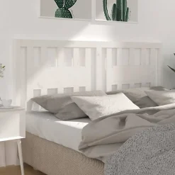 Vidaxl Tête de lit Blanc 146x4x100 cm Bois massif de pin 818671* Tête De Lit
