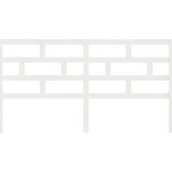Tête de lit Blanc 206x4x100 cm Bois massif de pin><noscript><img width=
